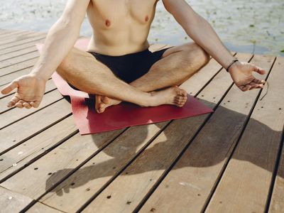 Parent finding a quiet moment for yoga at home
